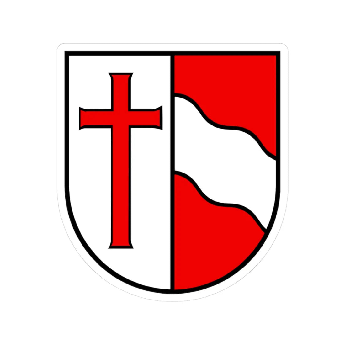 Wappen Künten (Switzerland) (Coat of Arms) STICKER Vinyl Kiss-Cut Decal 3 Inch White - The Sticker Space