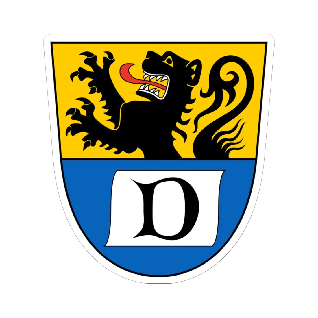 Wappen Kreis Düren (Germany) (Coat of Arms) STICKER Vinyl Kiss-Cut Decal 6 Inch White - The Sticker Space