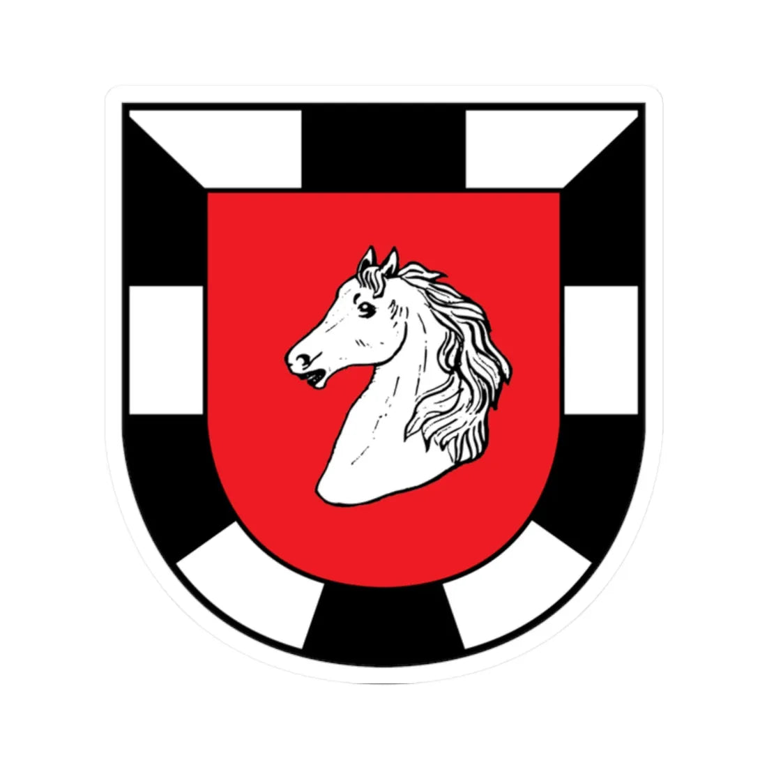 Wappen Kreis Herzogtum Lauenburg (Germany) (Coat of Arms) STICKER Vinyl Kiss-Cut Decal 2 Inch White - The Sticker Space