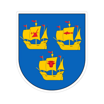 Wappen Kreis Nordfriesland (Germany) (Coat of Arms) STICKER Vinyl Kiss-Cut Decal 6 Inch White - The Sticker Space