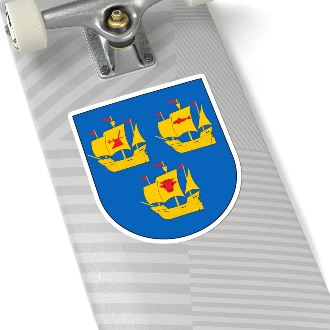 Wappen Kreis Nordfriesland (Germany) (Coat of Arms) STICKER Vinyl Kiss-Cut Decal - The Sticker Space