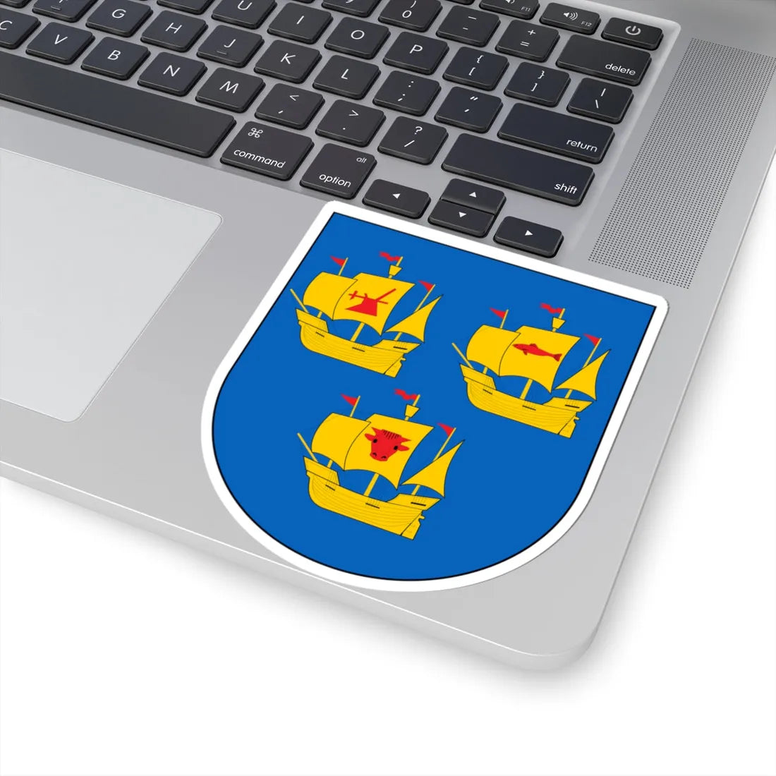 Wappen Kreis Nordfriesland (Germany) (Coat of Arms) STICKER Vinyl Kiss-Cut Decal - The Sticker Space