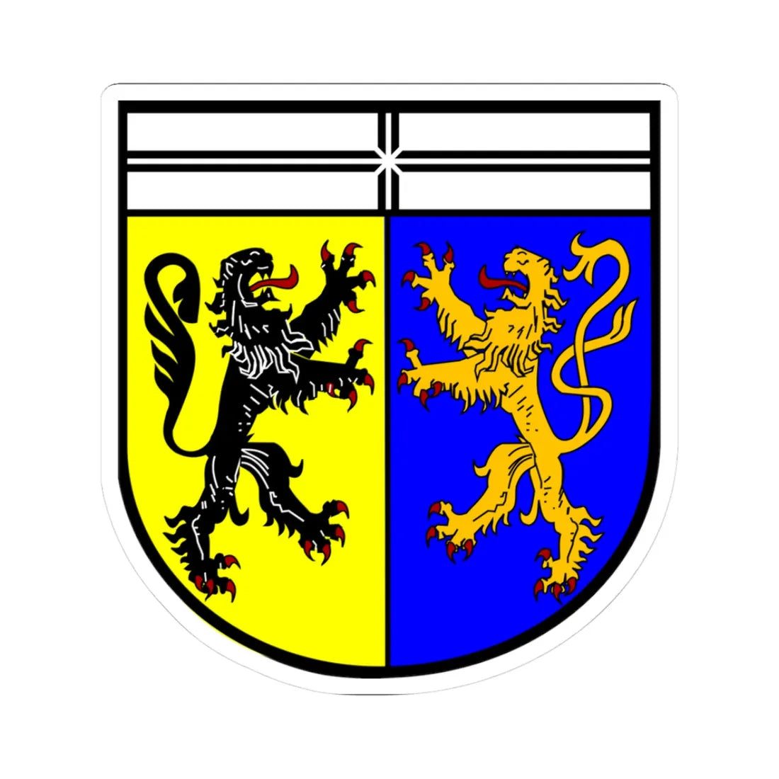 Wappen Kreis Viersen (Germany) (Coat of Arms) STICKER Vinyl Kiss-Cut Decal 3 Inch White - The Sticker Space