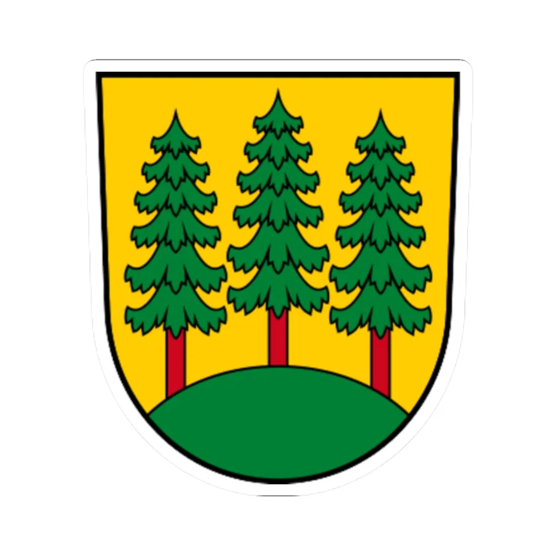 Wappen Krinau (Switzerland) (Coat of Arms) STICKER Vinyl Kiss-Cut Decal 2 Inch White - The Sticker Space