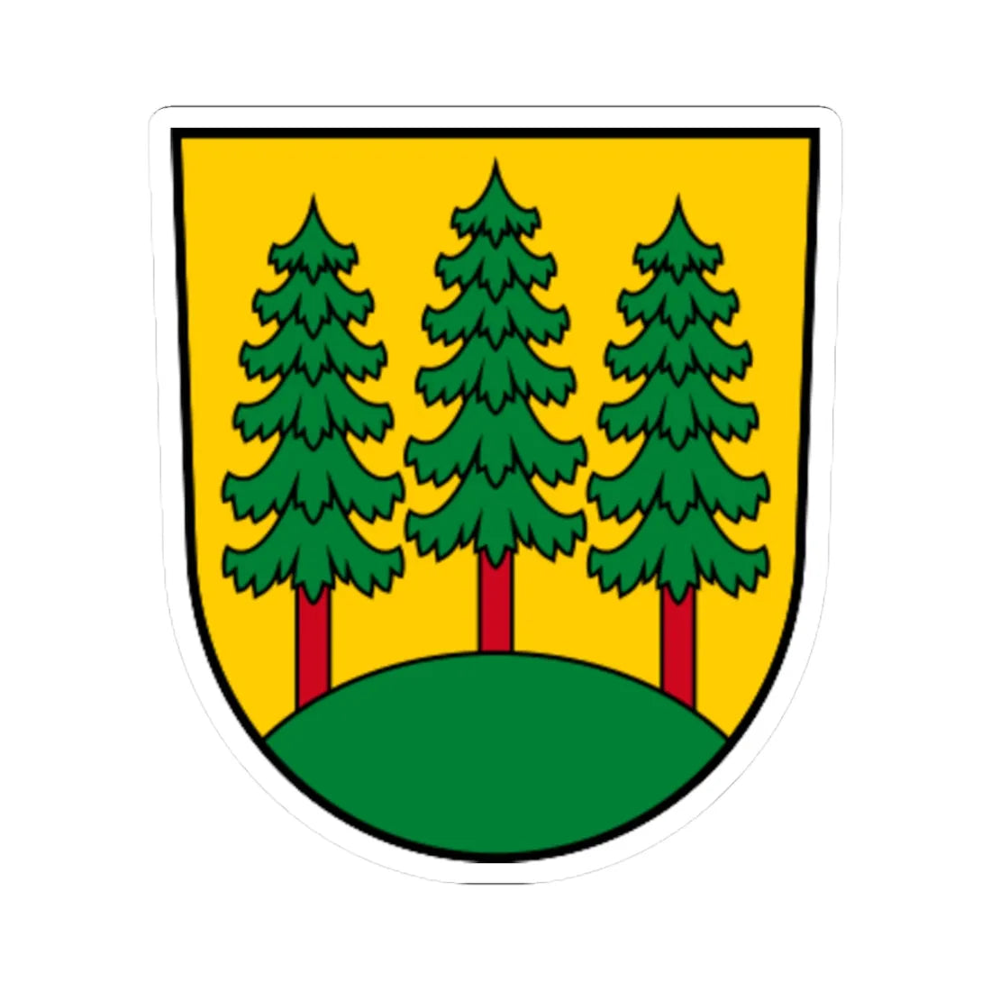 Wappen Krinau (Switzerland) (Coat of Arms) STICKER Vinyl Kiss-Cut Decal 3 Inch White - The Sticker Space