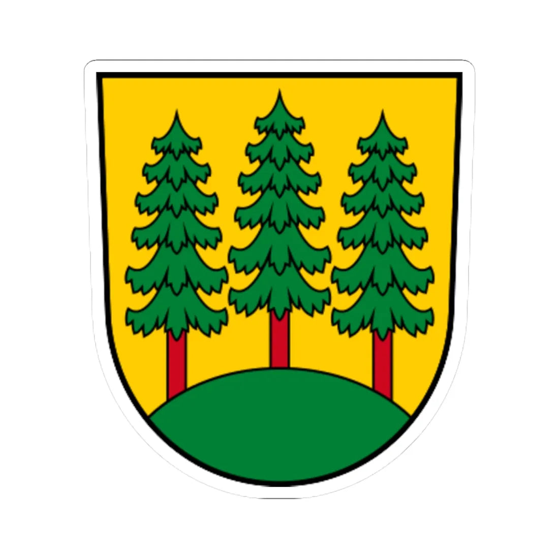 Wappen Krinau (Switzerland) (Coat of Arms) STICKER Vinyl Kiss-Cut Decal 4 Inch White - The Sticker Space