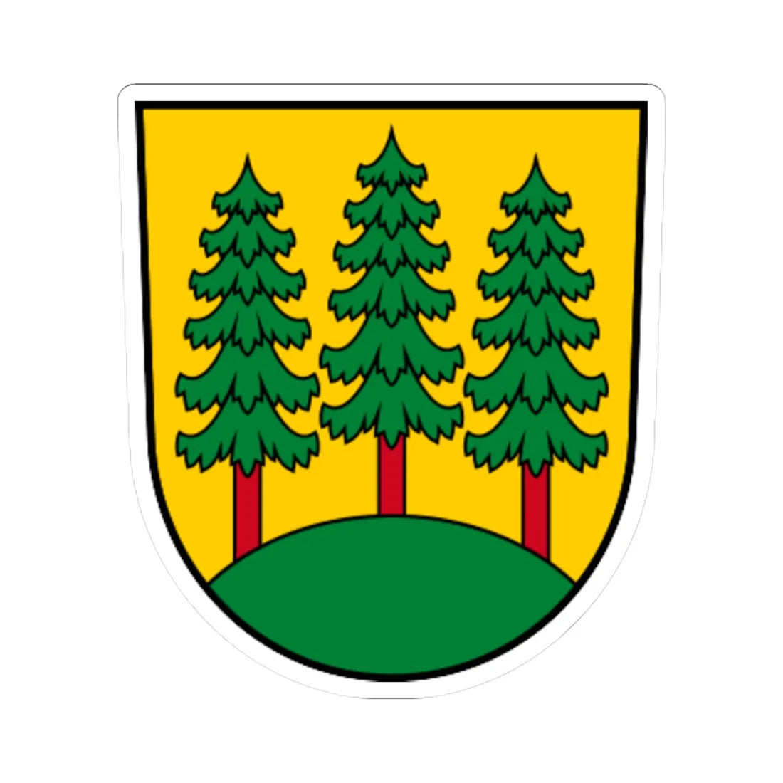 Wappen Krinau (Switzerland) (Coat of Arms) STICKER Vinyl Kiss-Cut Decal 6 Inch White - The Sticker Space