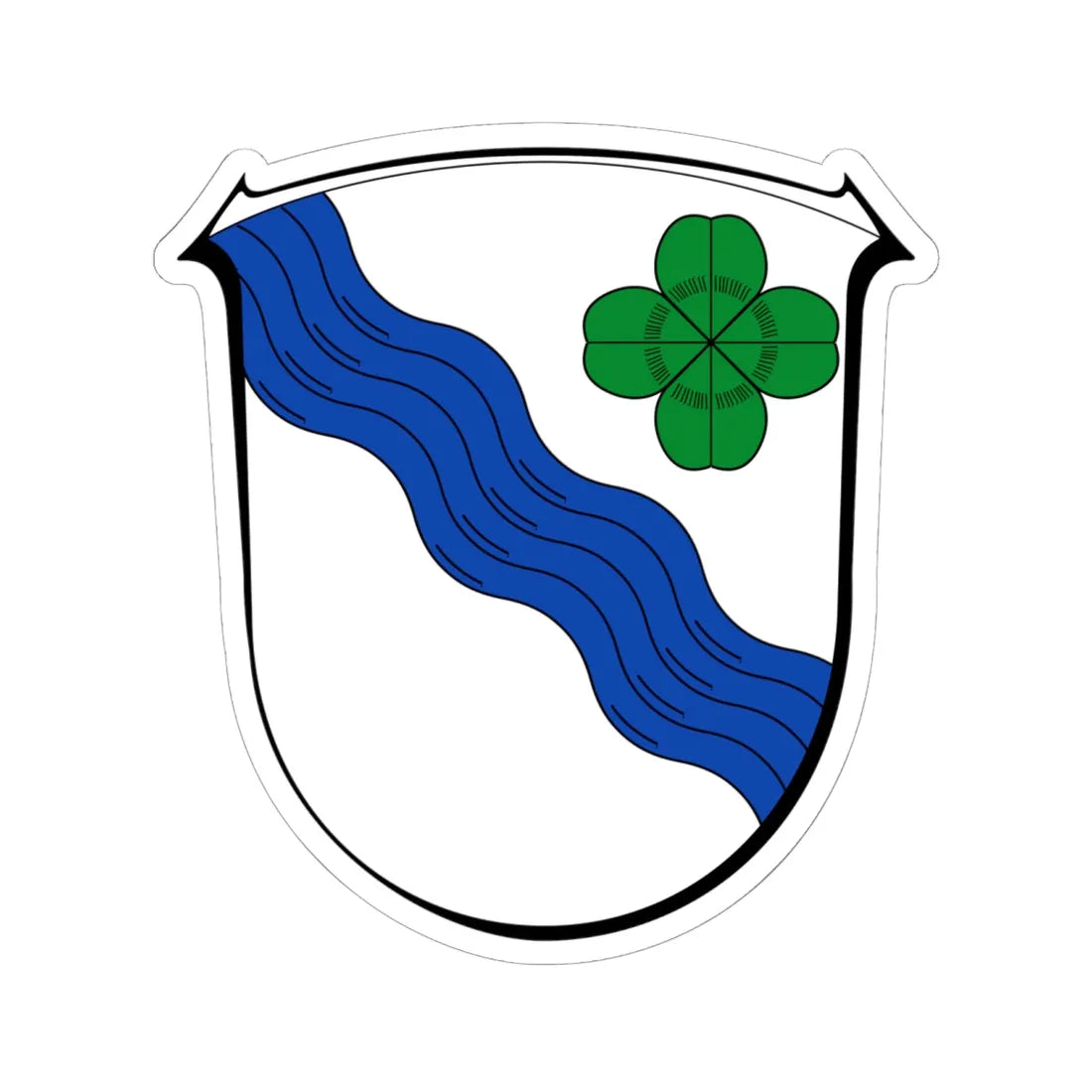 Wappen Körle (Germany) (Coat of Arms) STICKER Vinyl Kiss-Cut Decal 6 Inch White - The Sticker Space