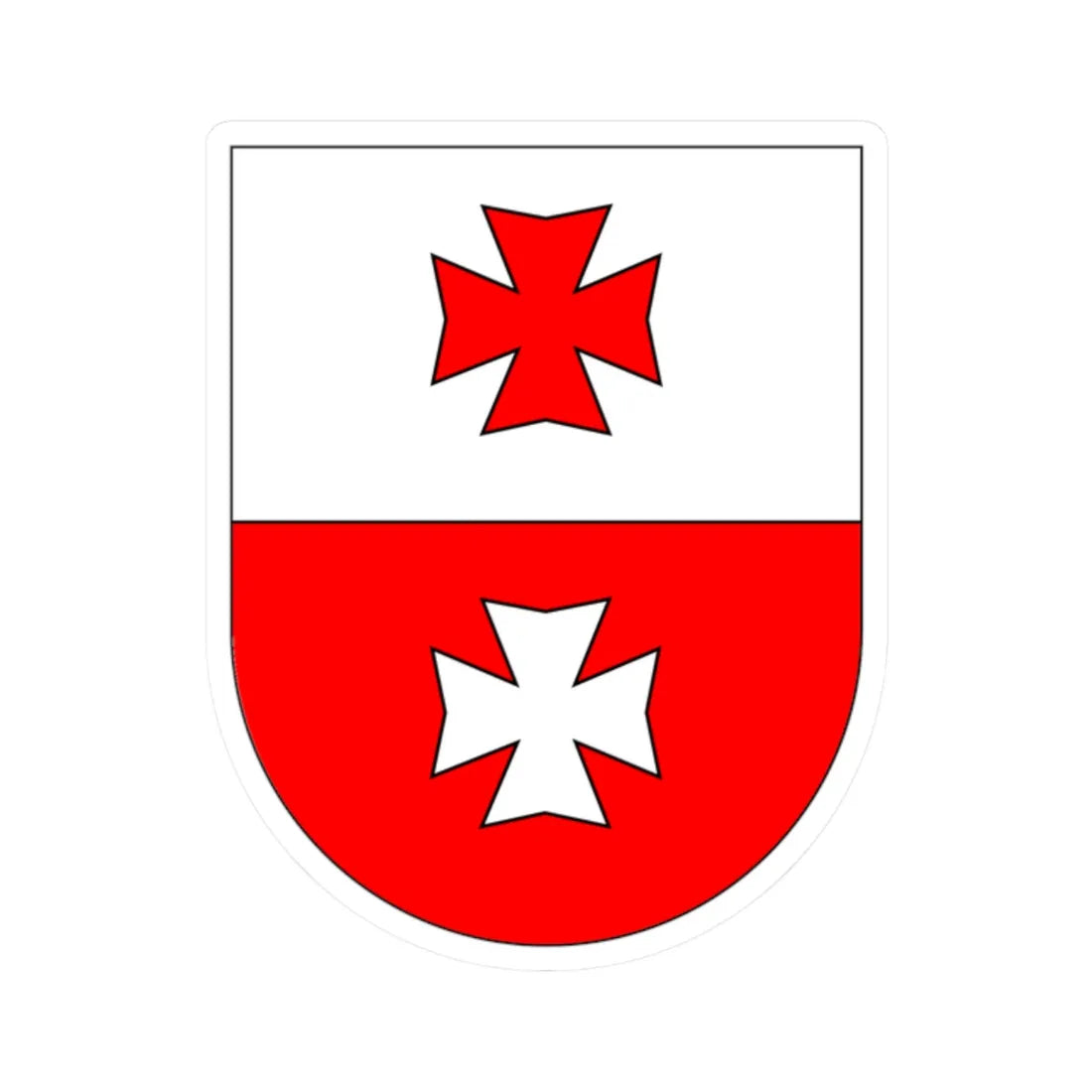 Wappen La Chaux (Switzerland) (Coat of Arms) STICKER Vinyl Kiss-Cut Decal 2 Inch White - The Sticker Space