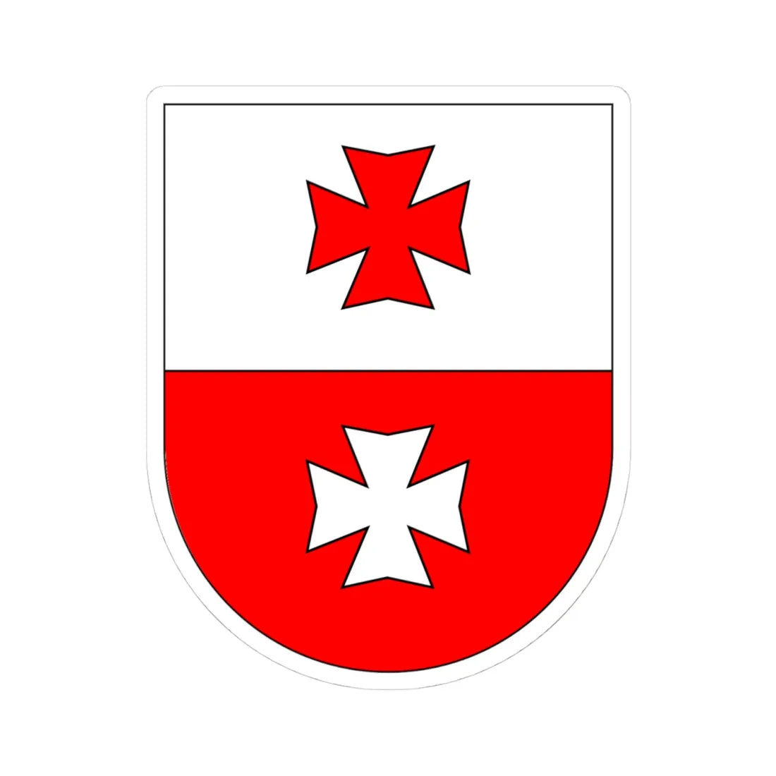Wappen La Chaux (Switzerland) (Coat of Arms) STICKER Vinyl Kiss-Cut Decal 4 Inch White - The Sticker Space