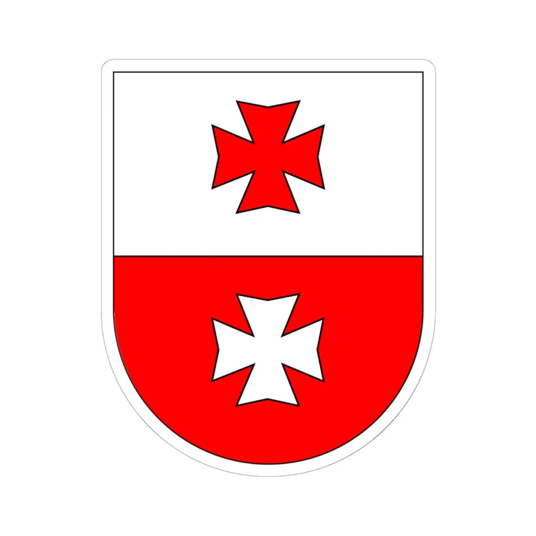 Wappen La Chaux (Switzerland) (Coat of Arms) STICKER Vinyl Kiss-Cut Decal 6 Inch White - The Sticker Space