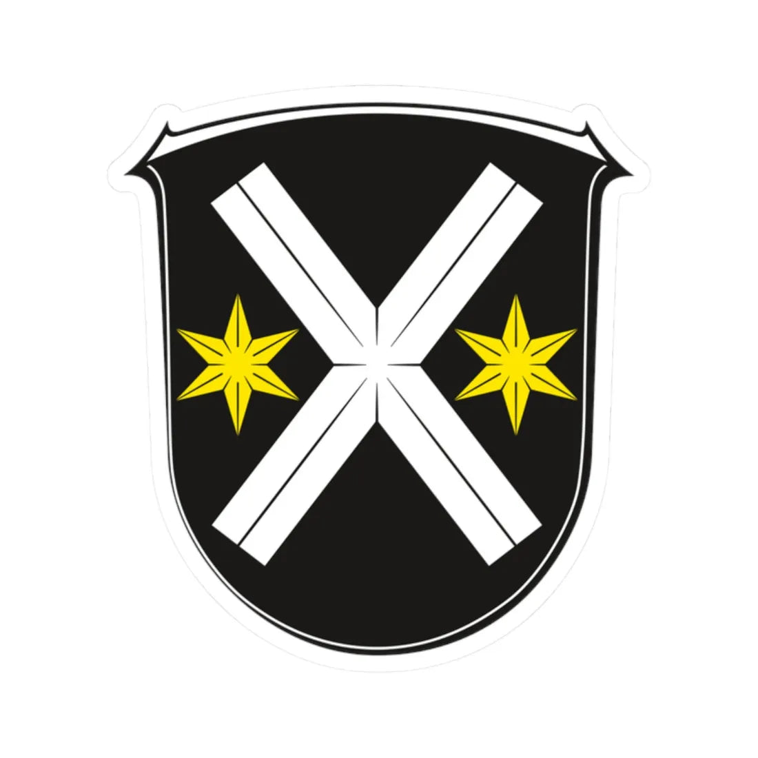 Wappen Lampertheim (Germany) (Coat of Arms) STICKER Vinyl Kiss-Cut Decal 2 Inch White - The Sticker Space