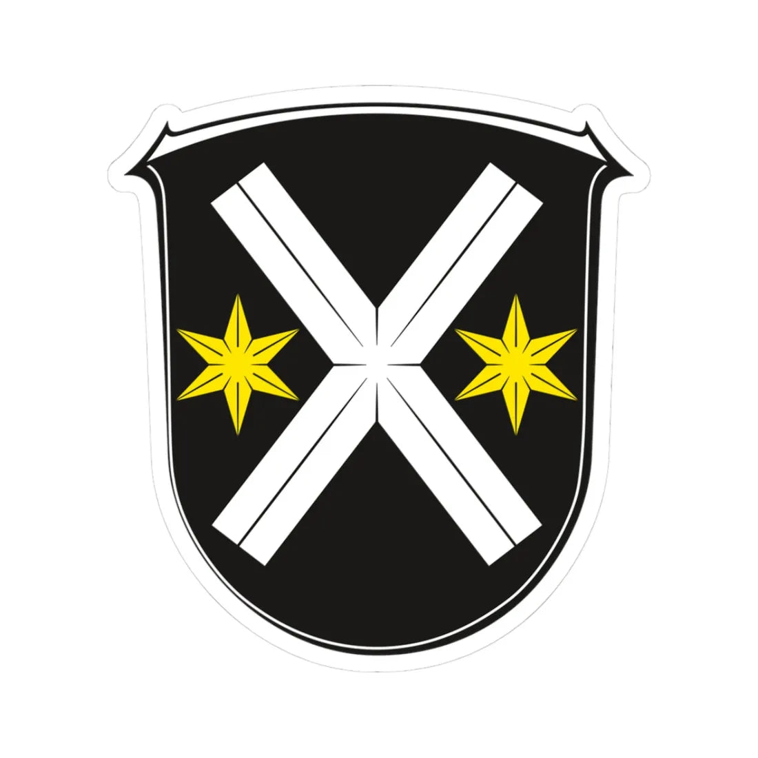 Wappen Lampertheim (Germany) (Coat of Arms) STICKER Vinyl Kiss-Cut Decal 3 Inch White - The Sticker Space