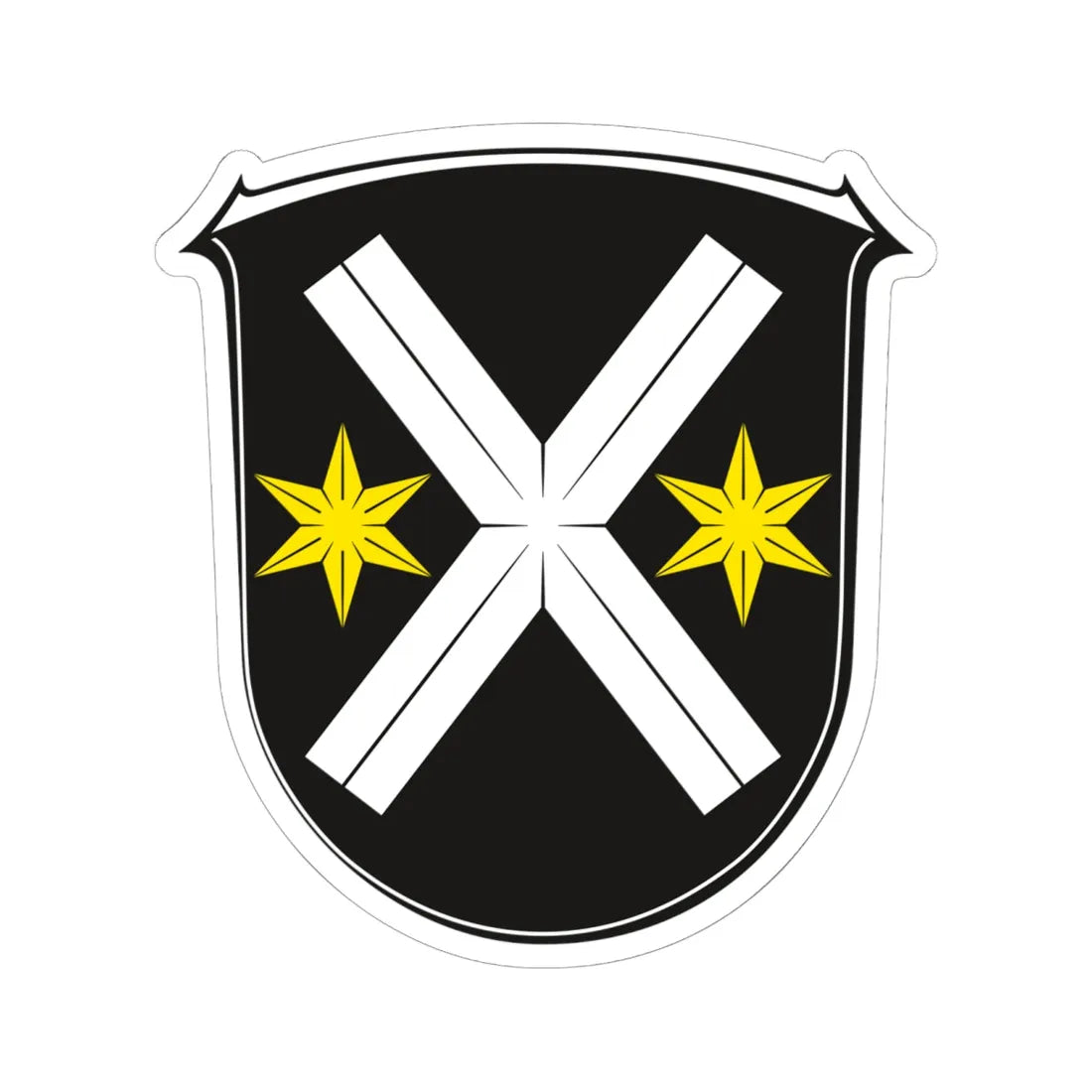 Wappen Lampertheim (Germany) (Coat of Arms) STICKER Vinyl Kiss-Cut Decal 6 Inch White - The Sticker Space