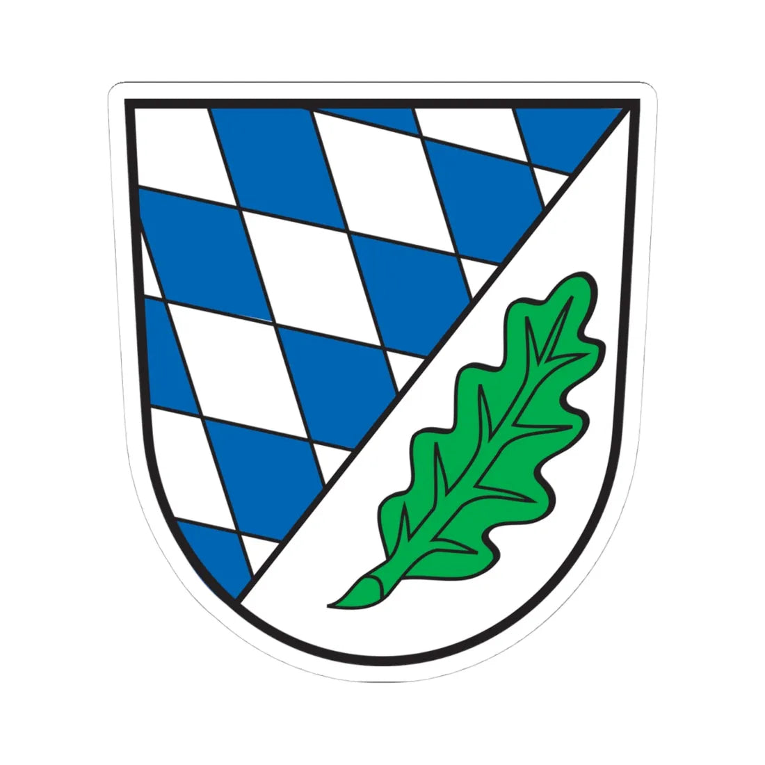 Wappen Landkreis Aichach (Germany) (Coat of Arms) STICKER Vinyl Kiss-Cut Decal 4 Inch White - The Sticker Space