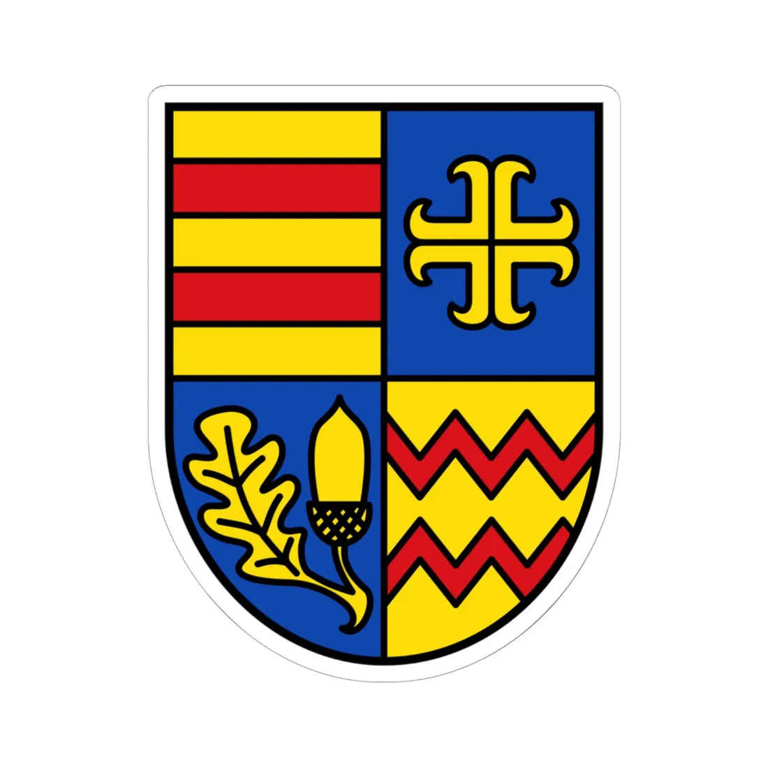 Wappen Landkreis Ammerland (Germany) (Coat of Arms) STICKER Vinyl Kiss-Cut Decal 6 Inch White - The Sticker Space