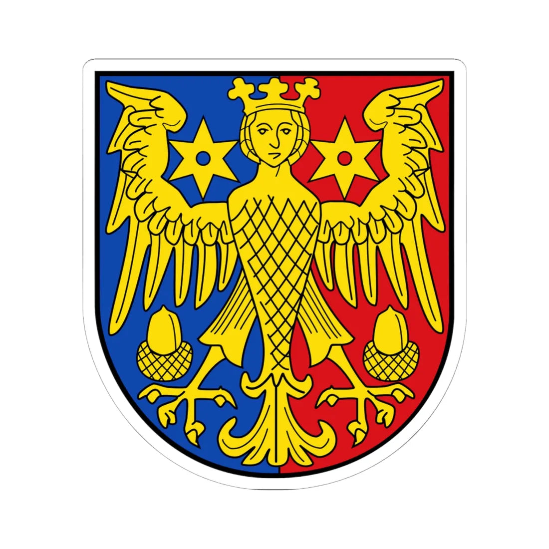 Wappen Landkreis Aurich (Germany) (Coat of Arms) STICKER Vinyl Kiss-Cut Decal 6 Inch White - The Sticker Space
