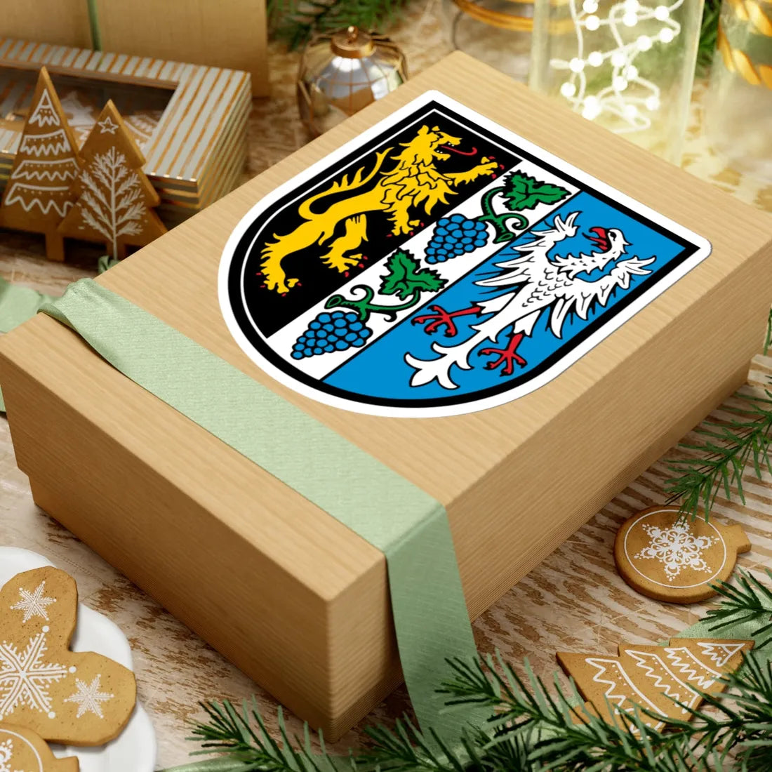 Wappen Landkreis Bad Dürkheim (Germany) (Coat of Arms) STICKER Vinyl Kiss-Cut Decal - The Sticker Space