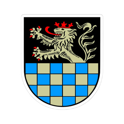 Wappen Landkreis Bad Kreuznach (Germany) (Coat of Arms) STICKER Vinyl Kiss-Cut Decal 4 Inch White - The Sticker Space