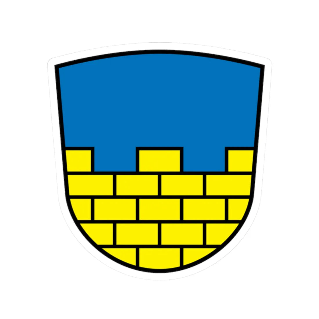 Wappen Landkreis Bautzen (Germany) (Coat of Arms) STICKER Vinyl Kiss-Cut Decal 2 Inch White - The Sticker Space