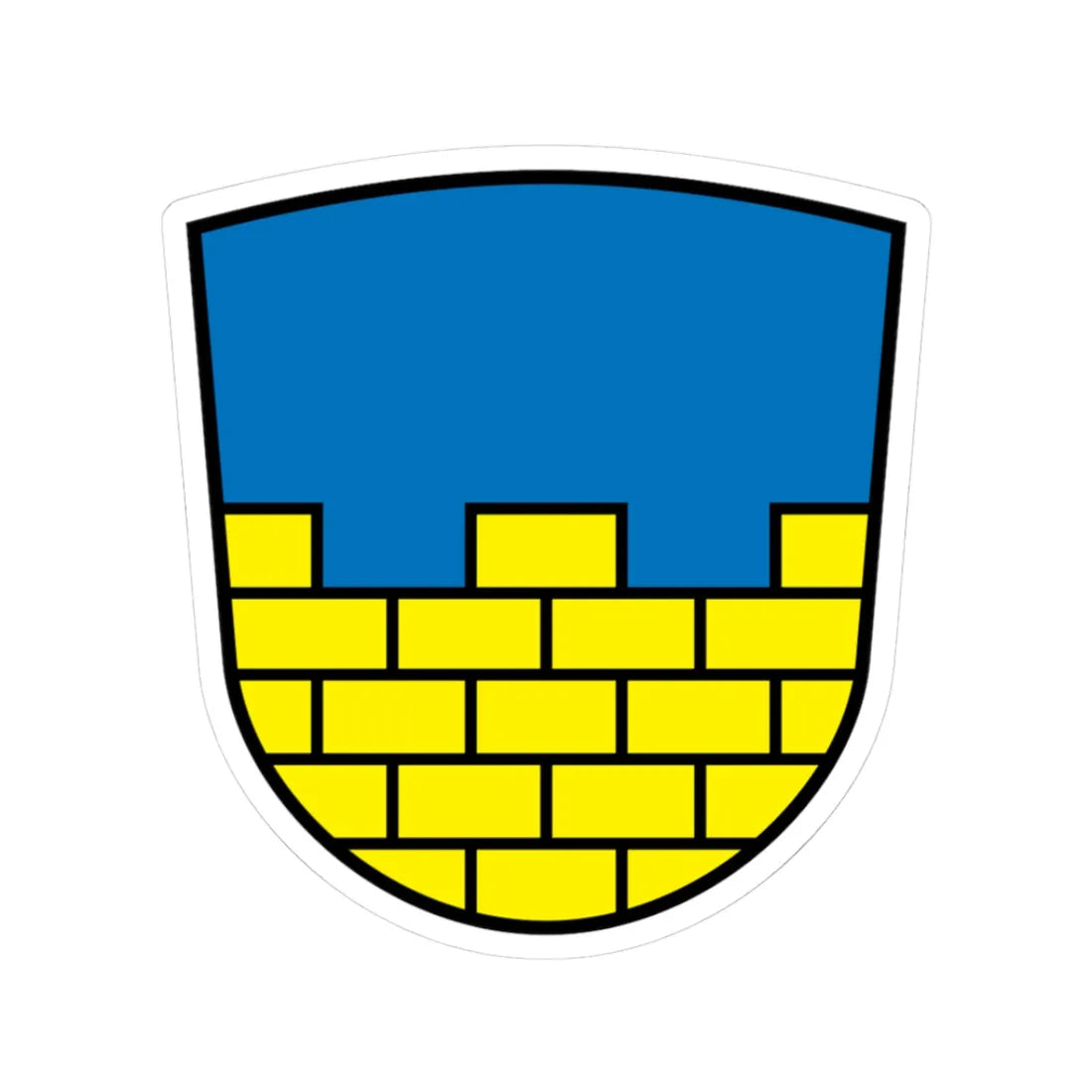 Wappen Landkreis Bautzen (Germany) (Coat of Arms) STICKER Vinyl Kiss-Cut Decal 3 Inch White - The Sticker Space