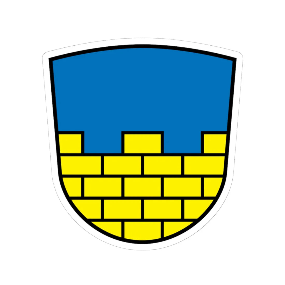 Wappen Landkreis Bautzen (Germany) (Coat of Arms) STICKER Vinyl Kiss-Cut Decal 4 Inch White - The Sticker Space