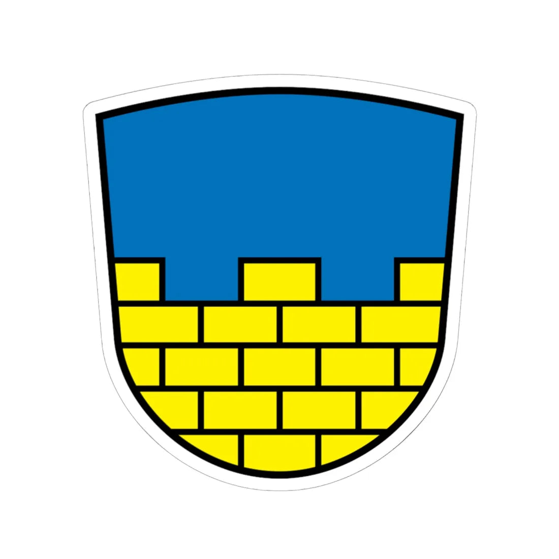 Wappen Landkreis Bautzen (Germany) (Coat of Arms) STICKER Vinyl Kiss-Cut Decal 6 Inch White - The Sticker Space