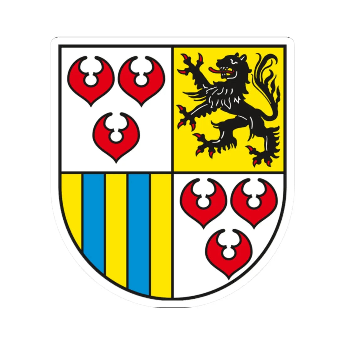Wappen Landkreis Bitterfeld (Germany) (Coat of Arms) STICKER Vinyl Kiss-Cut Decal 2 Inch White - The Sticker Space