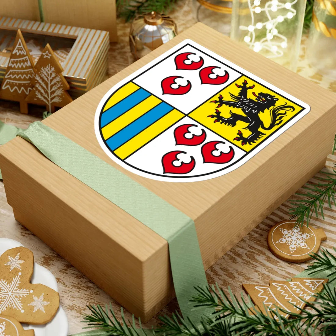 Wappen Landkreis Bitterfeld (Germany) (Coat of Arms) STICKER Vinyl Kiss-Cut Decal - The Sticker Space