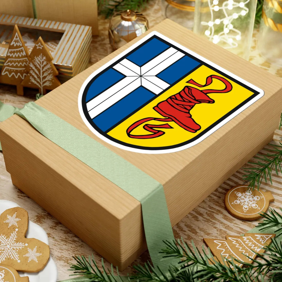 Wappen Landkreis Bruchsal (Germany) (Coat of Arms) STICKER Vinyl Kiss-Cut Decal - The Sticker Space