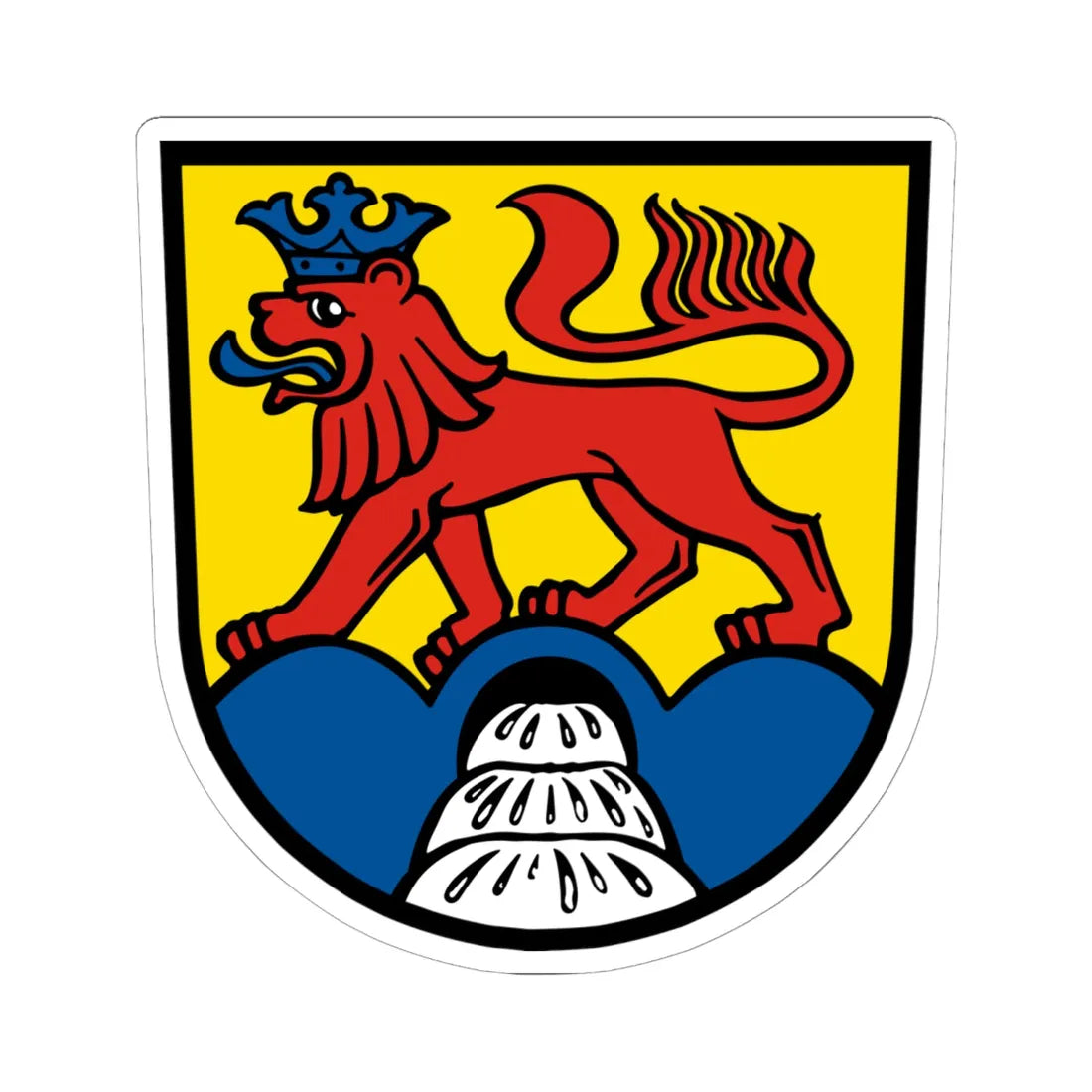 Wappen Landkreis Calw (Germany) (Coat of Arms) STICKER Vinyl Kiss-Cut Decal 6 Inch White - The Sticker Space