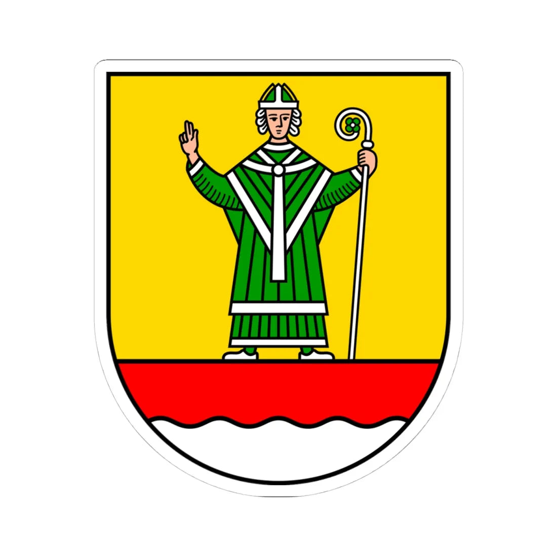 Wappen Landkreis Cuxhaven 2018 (Germany) (Coat of Arms) STICKER Vinyl Kiss-Cut Decal 4 Inch White - The Sticker Space