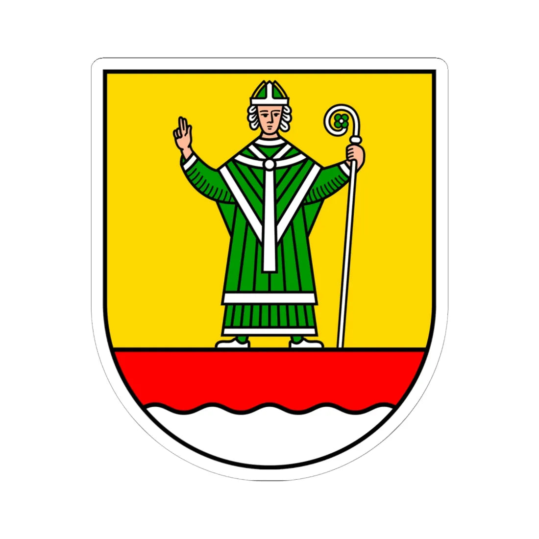 Wappen Landkreis Cuxhaven 2018 (Germany) (Coat of Arms) STICKER Vinyl Kiss-Cut Decal 6 Inch White - The Sticker Space