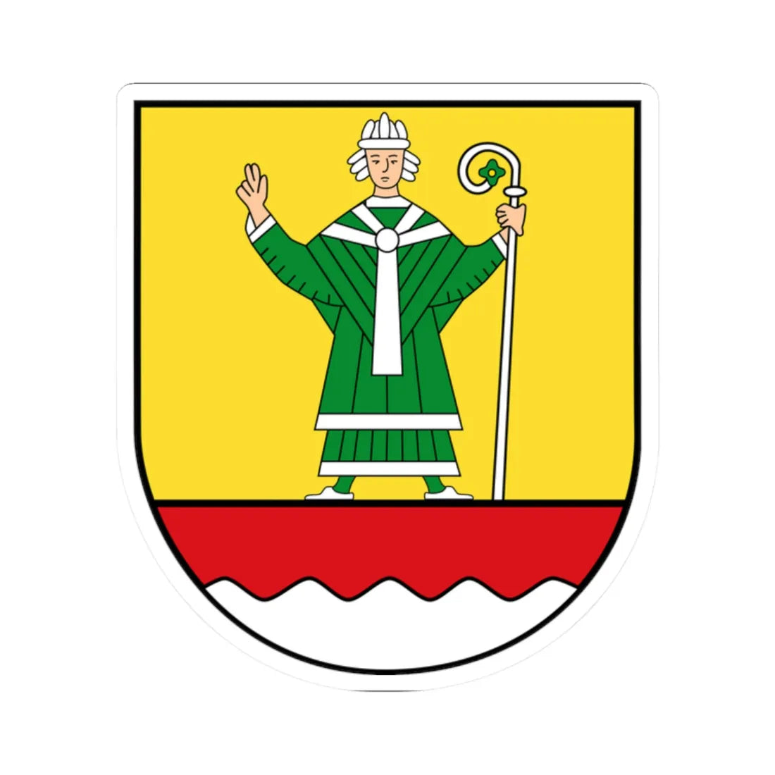 Wappen Landkreis Cuxhaven (Germany) (Coat of Arms) STICKER Vinyl Kiss-Cut Decal 2 Inch White - The Sticker Space