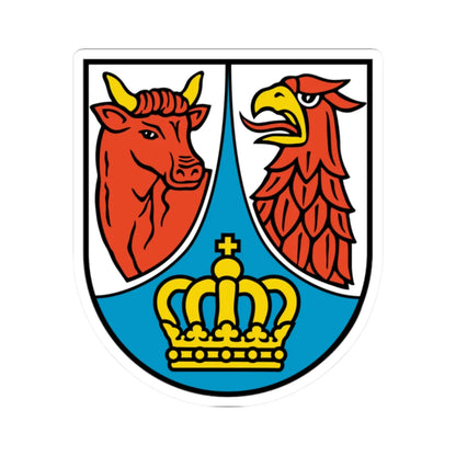 Wappen Landkreis Dahme-Spreewald (Germany) (Coat of Arms) STICKER Vinyl Kiss-Cut Decal 2 Inch White - The Sticker Space