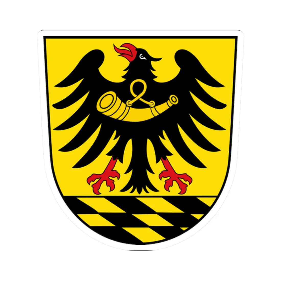 Wappen Landkreis Esslingen (Germany) (Coat of Arms) STICKER Vinyl Kiss-Cut Decal 2 Inch White - The Sticker Space