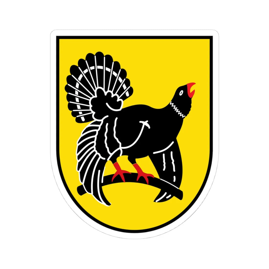 Wappen Landkreis Freudenstadt (Germany) (Coat of Arms) STICKER Vinyl Kiss-Cut Decal 4 Inch White - The Sticker Space