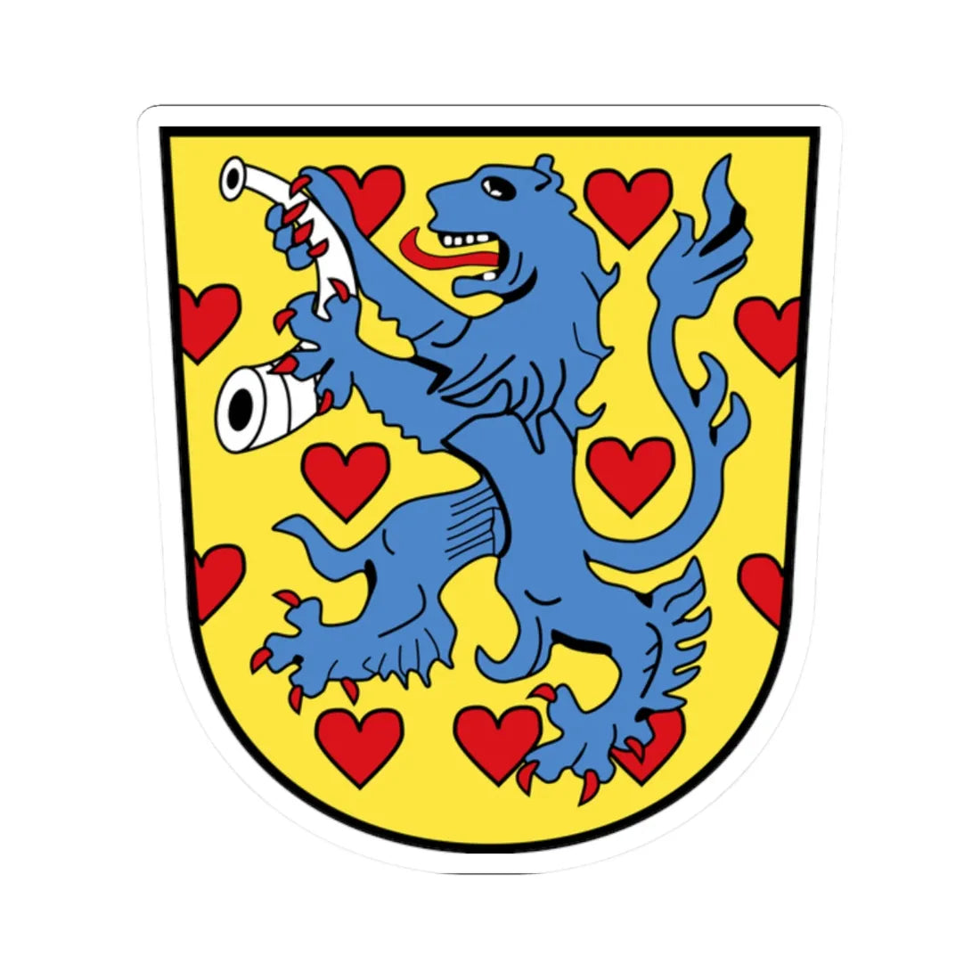 Wappen Landkreis Gifhorn (Germany) (Coat of Arms) STICKER Vinyl Kiss-Cut Decal 2 Inch White - The Sticker Space