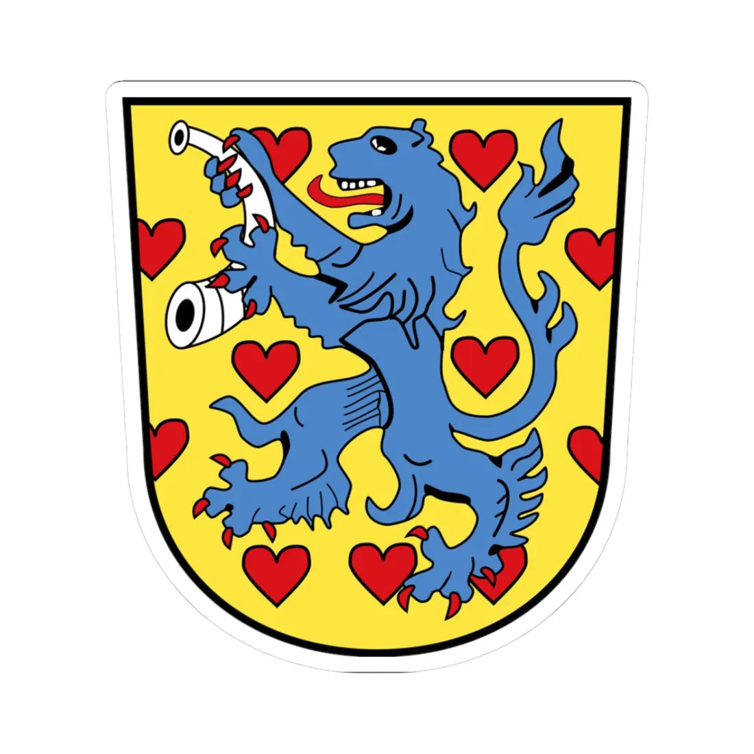 Wappen Landkreis Gifhorn (Germany) (Coat of Arms) STICKER Vinyl Kiss-Cut Decal 3 Inch White - The Sticker Space