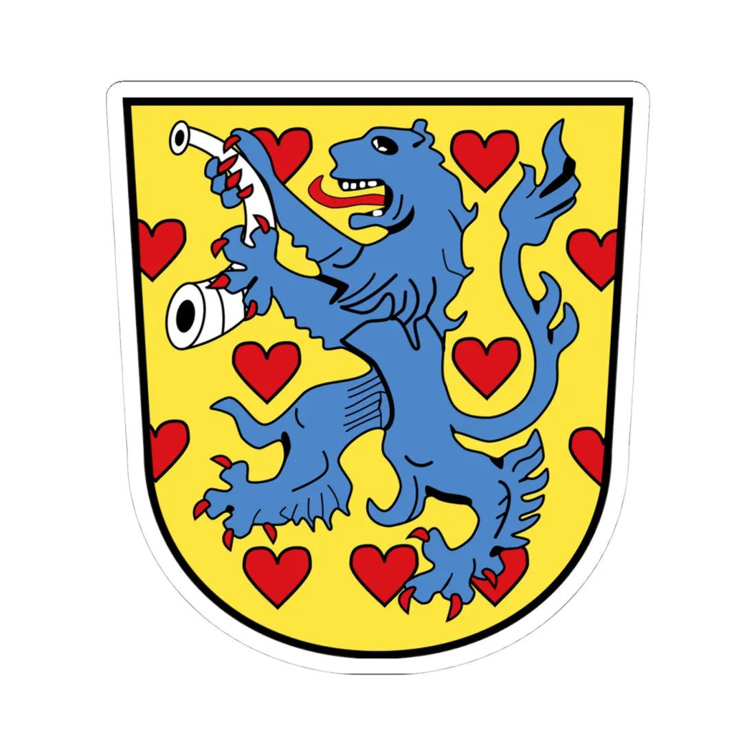 Wappen Landkreis Gifhorn (Germany) (Coat of Arms) STICKER Vinyl Kiss-Cut Decal 4 Inch White - The Sticker Space