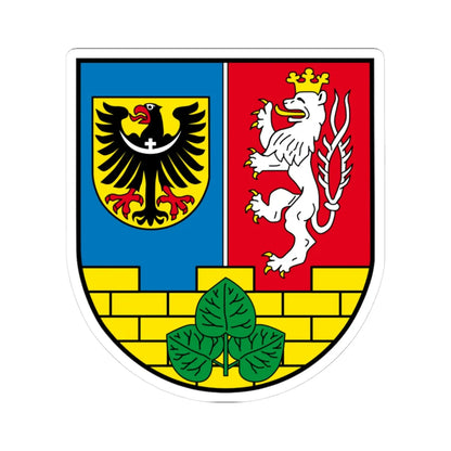 Wappen Landkreis Goerlitz (Germany) (Coat of Arms) STICKER Vinyl Kiss-Cut Decal 3 Inch White - The Sticker Space
