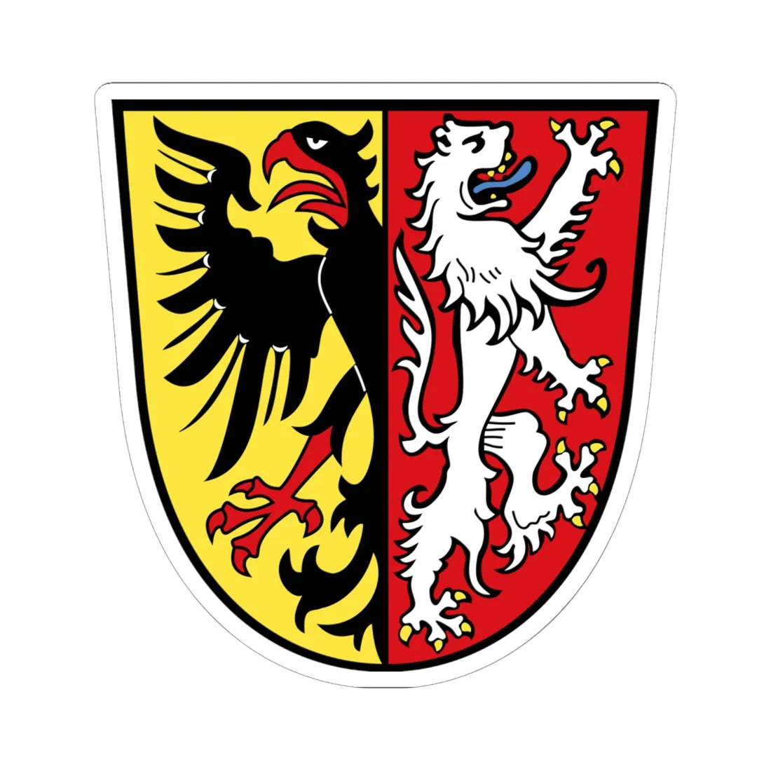 Wappen Landkreis Goslar (Germany) (Coat of Arms) STICKER Vinyl Kiss-Cut Decal 6 Inch White - The Sticker Space