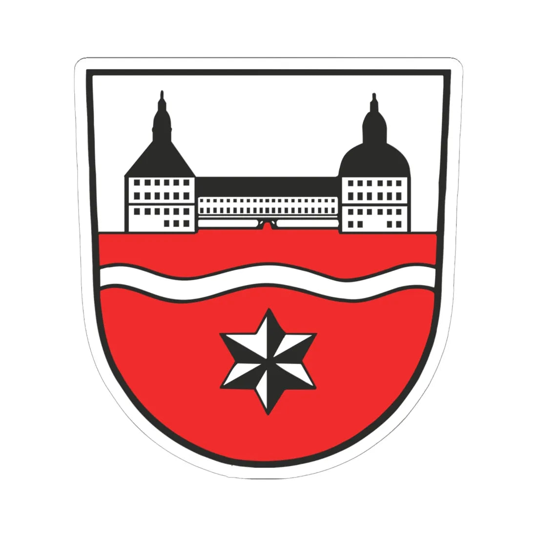 Wappen Landkreis Gotha (Germany) (Coat of Arms) STICKER Vinyl Kiss-Cut Decal 6 Inch White - The Sticker Space