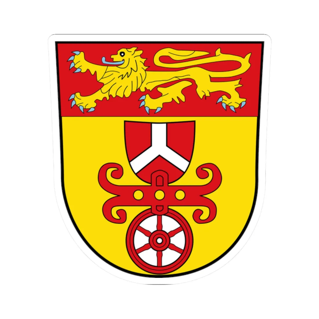 Wappen Landkreis Göttingen (Germany) (Coat of Arms) STICKER Vinyl Kiss-Cut Decal 2 Inch White - The Sticker Space