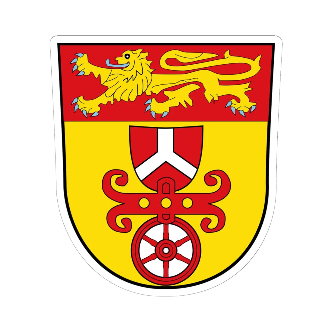 Wappen Landkreis Göttingen (Germany) (Coat of Arms) STICKER Vinyl Kiss-Cut Decal 6 Inch White - The Sticker Space