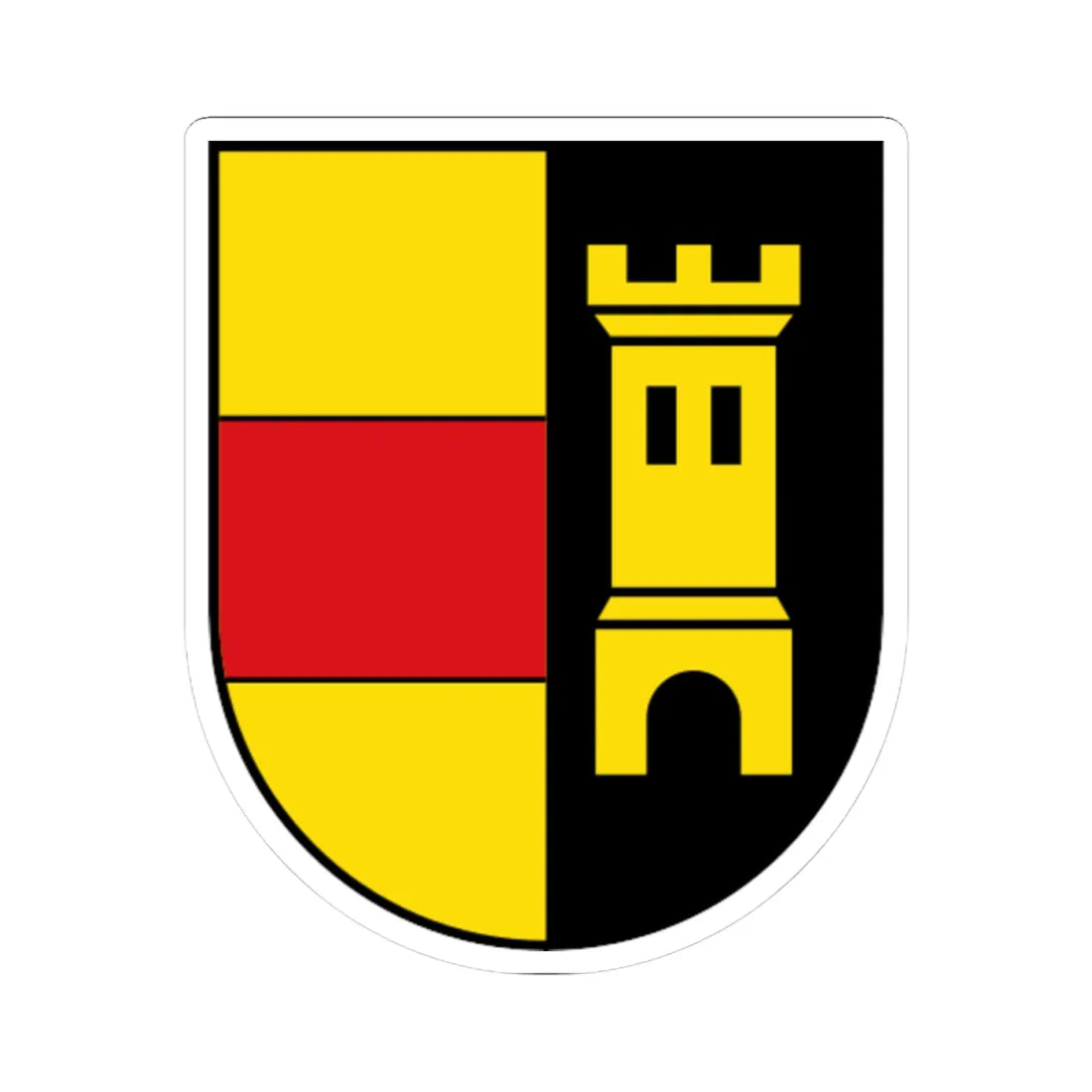 Wappen Landkreis Heidenheim (Germany) (Coat of Arms) STICKER Vinyl Kiss-Cut Decal 4 Inch White - The Sticker Space