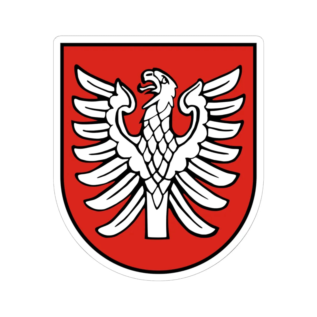 Wappen Landkreis Heilbronn (Germany) (Coat of Arms) STICKER Vinyl Kiss-Cut Decal 6 Inch White - The Sticker Space