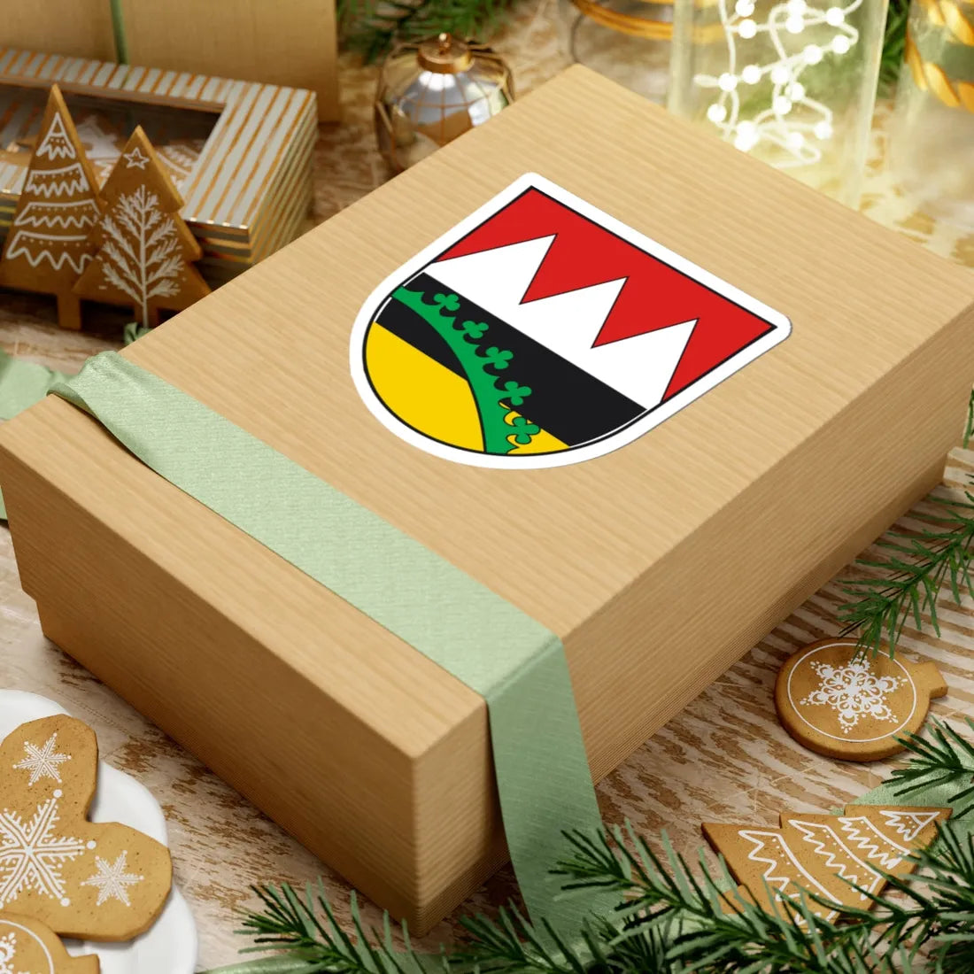 Wappen Landkreis Hofheim in Unterfranken (Germany) (Coat of Arms) STICKER Vinyl Kiss-Cut Decal - The Sticker Space