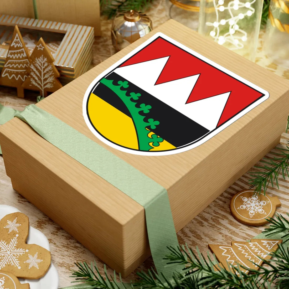 Wappen Landkreis Hofheim in Unterfranken (Germany) (Coat of Arms) STICKER Vinyl Kiss-Cut Decal - The Sticker Space