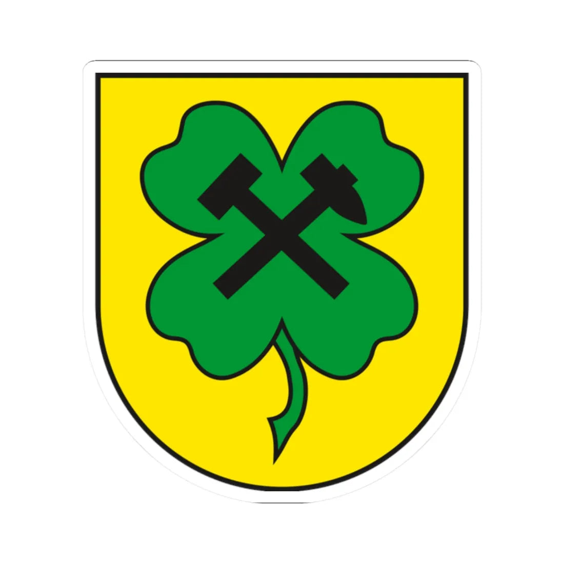 Wappen Landkreis Hohenmoelsen (Germany) (Coat of Arms) STICKER Vinyl Kiss-Cut Decal 2 Inch White - The Sticker Space